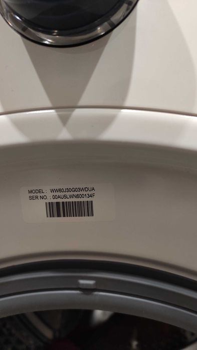 Пральна машинка Samsung WW60J30G03WDUA
