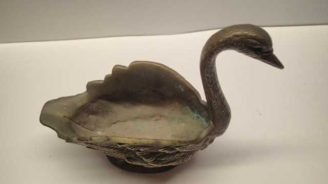 Estatueta de Cisne em Bronze