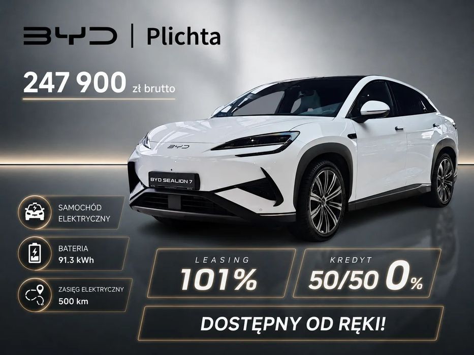 BYD Sealion 7 Bogate wyposażenie, duża bateria, duży zasięg, dostępny od ręki