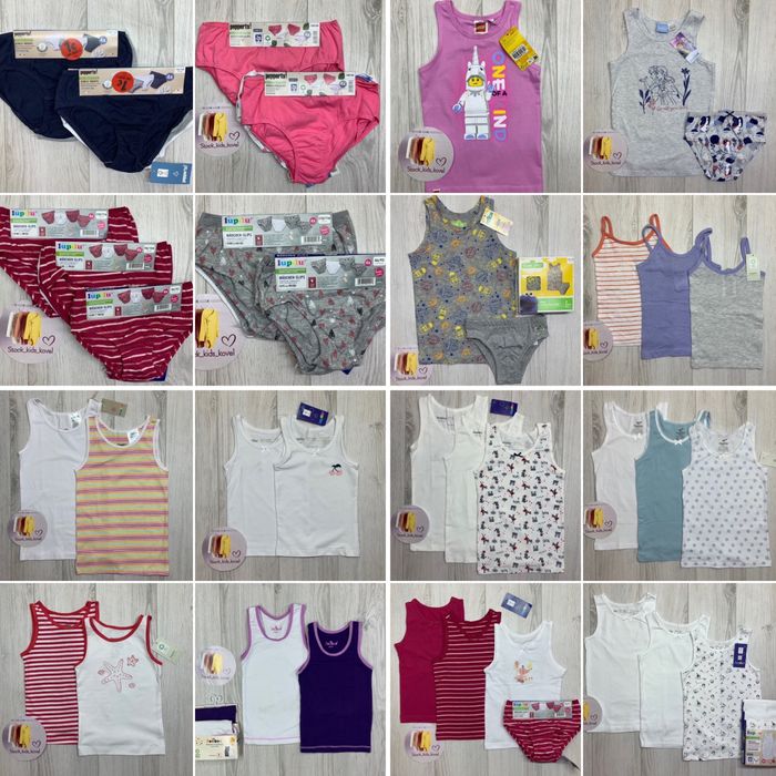 Майки, трусики на дівчаток Lupilu, Disney, інші від 50 до 164 розміру