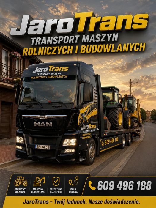 Pomoc drogowa,Transport maszyn, ciągników,+Wanna-materiałów sypkich