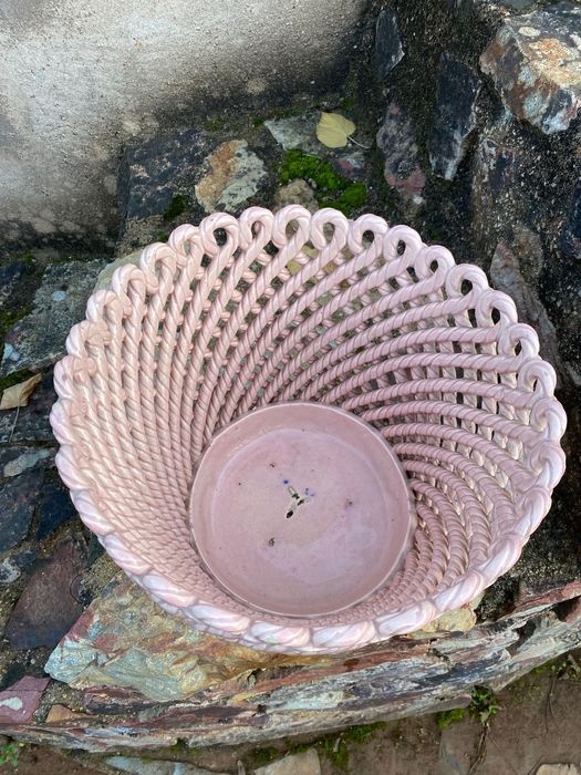 Cachepot Vaso Porcelana Alemã Séc XIX 34 cm