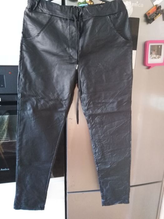 Made in italy spodnie woskowane