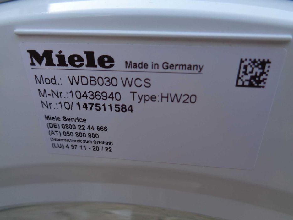 Pralka MIELE zadbana, kompletna i 100% sprawna, wsad 7kg , JAK NOWA!!