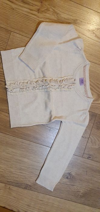 Sweter kremowy dla dziewczynki F&F 18-24M