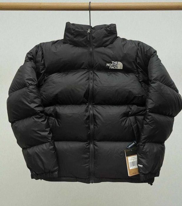 The north face 700 nuptse oryginalna czarna kurtka zimowa