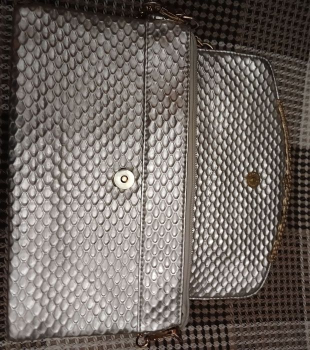 Клач сумка сріблястого кольору