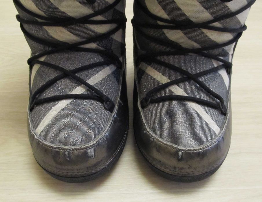Burberry Roscemmbra Moon Boots Gunmetal Plaid сапоги луноходы р.38-40