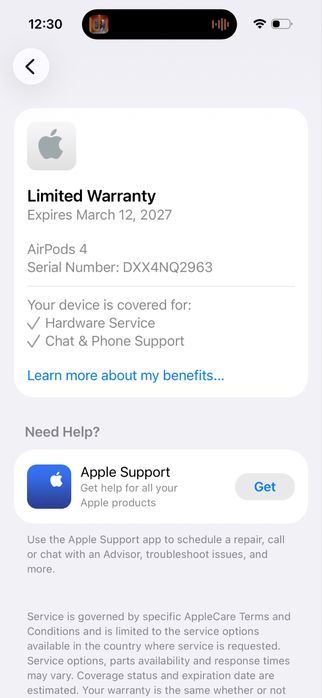 Airpods 4 ANC Лівий навушник + Кейс