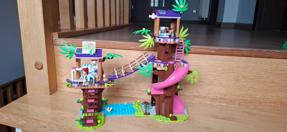 LEGO 41424 Friends Baza ratownicza - prezent/klocki/słoń/leniwiec/auto