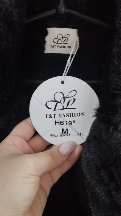 Жіноча сіро-чорна дублянка T&T Fashion зима