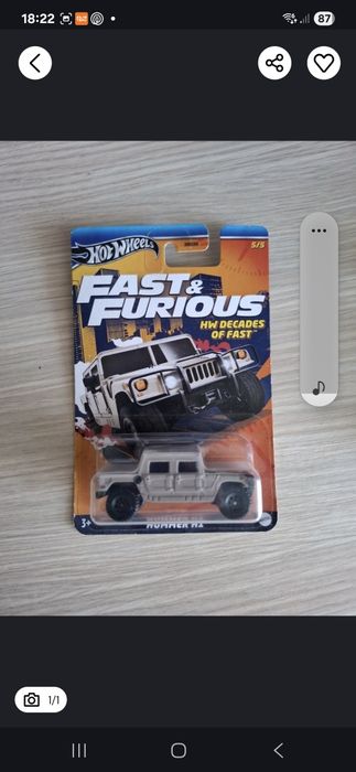Hot wheels F&F trzy sztuki