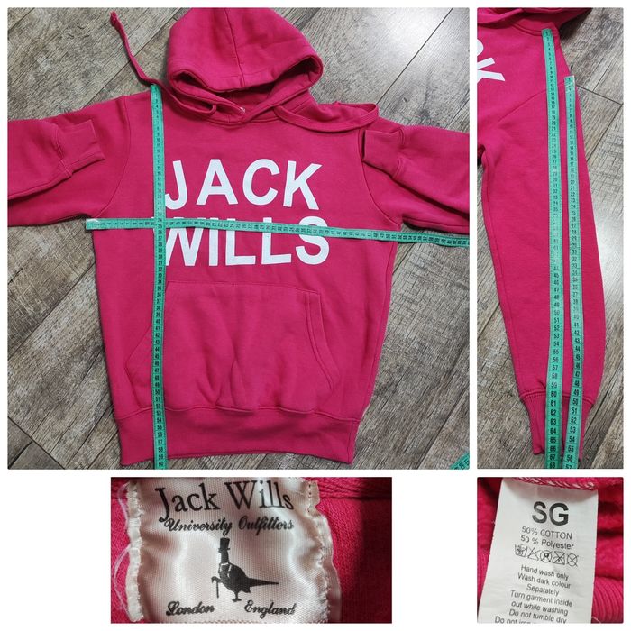 Толстовка, худі, кофта утеплена, з начісом, Jack Wills, р. 44-46, S, M