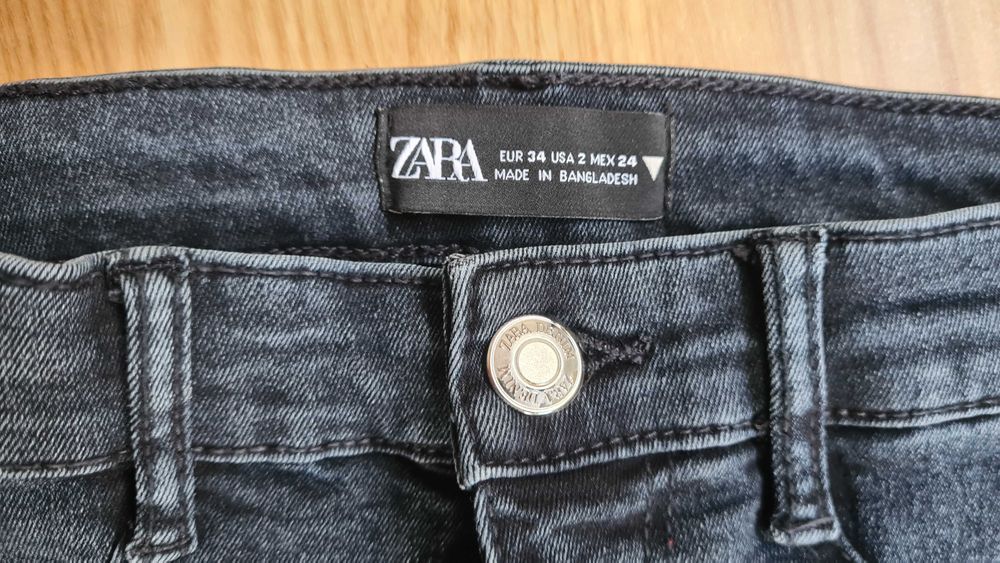 Spodnie granatowe Zara rozmiar 34