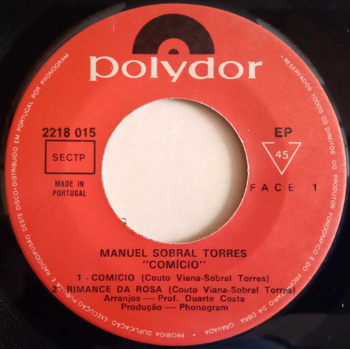 Manuel Sobral Torres	- - - - -	Comício	- - - - -	EP