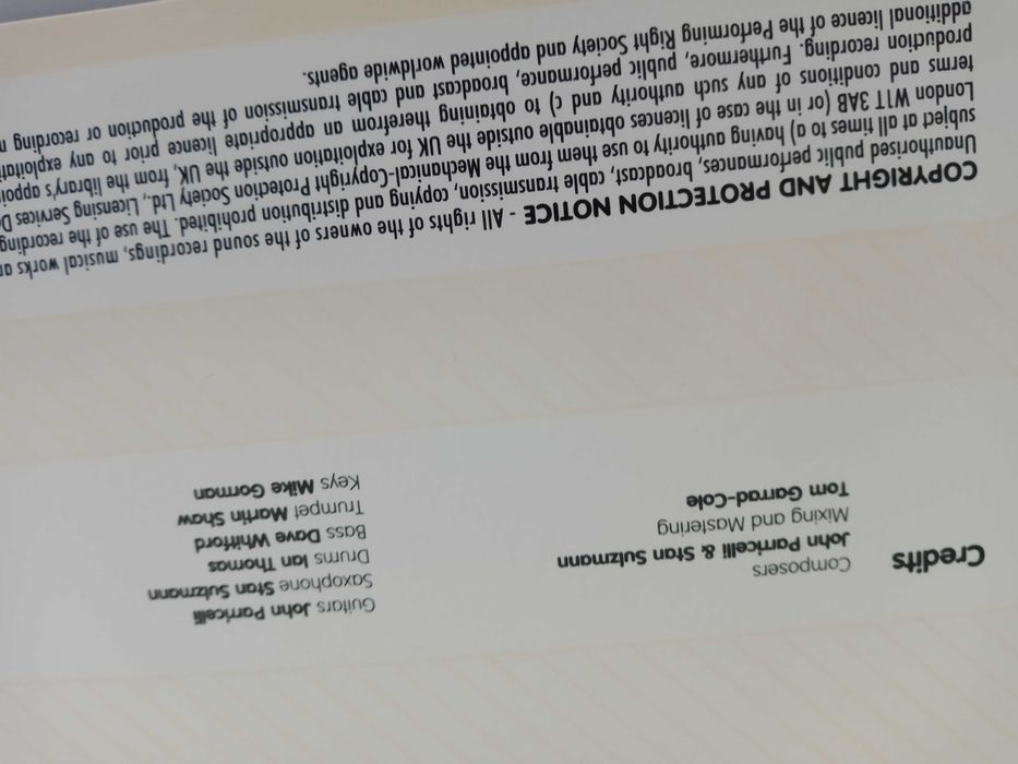 JAZZ COOLJAZZ - Stan Sulzmann e John Parricelli - CD muito raro