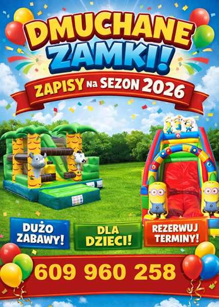 Dmuchańce, Zamki Dmuchane- WYNAJEM ZAMKÓW-Zjeżdżalnie