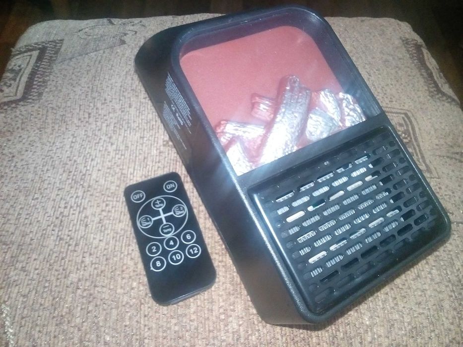 портативный обогреватель с имитацией камина Flame Heater 900W