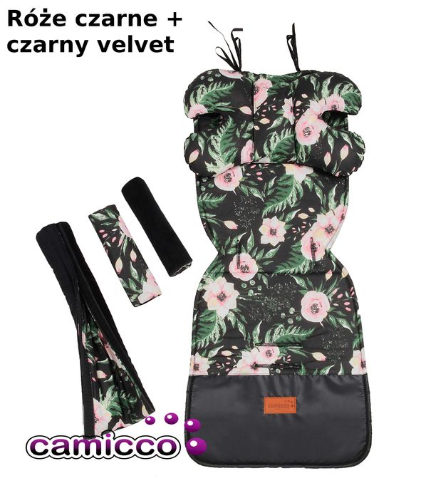 WKŁADKA dwustronna wózka SPACERÓWKI VELVET wkładki wózków ZESTAW