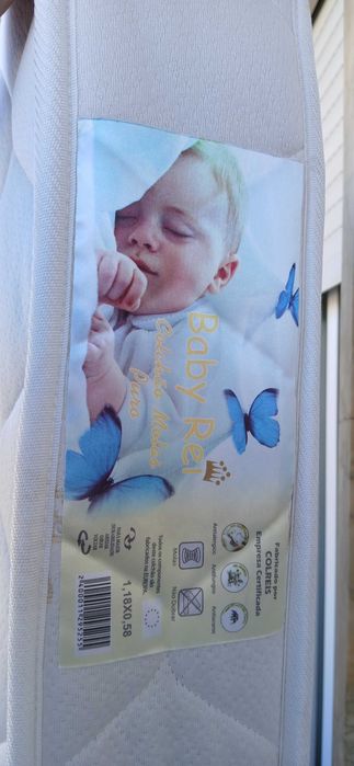 Colchao cama de berço 118x58cms