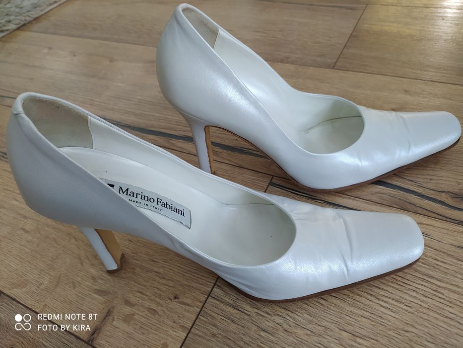 Buty ślubne białe szpilki 39 na obcasie