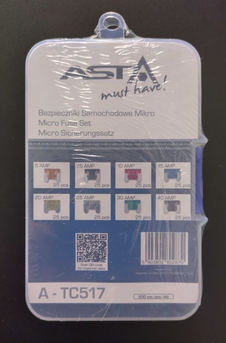 Fusíveis ASTA A-TC517 Conjunto 220 artigos NOVOS
