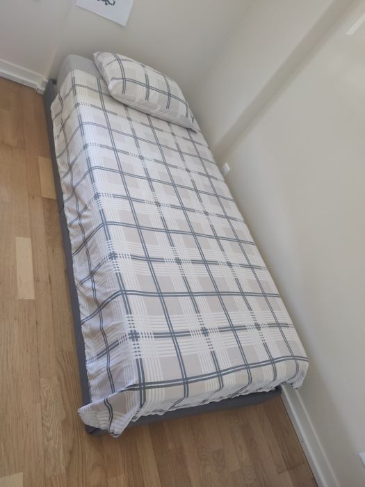 Cama Solteiro 90x200 - tecido macio ao toque
Estrutura de cama VIDAXL Cinzeto Tecido (90 x 200 cm)