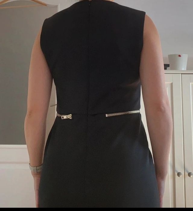 Czarna elegancka sukienka,zamki-38