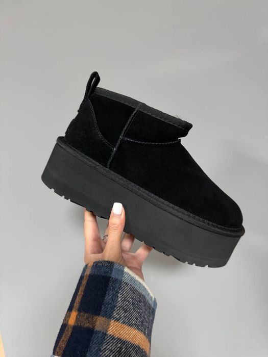 Угги жіночі UGG угі зима  взуття MINI PLATFORM BLACK