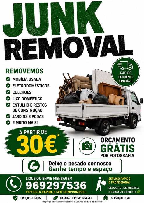 Recolha de Mobílias, Sofás e Lixo | Desde 30€