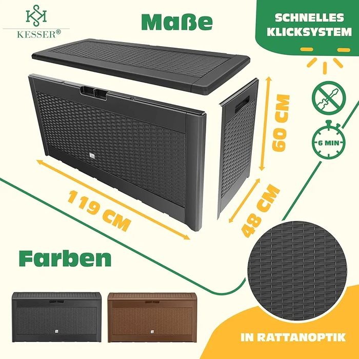 Skrzynia składana na kółkach do przechowywania