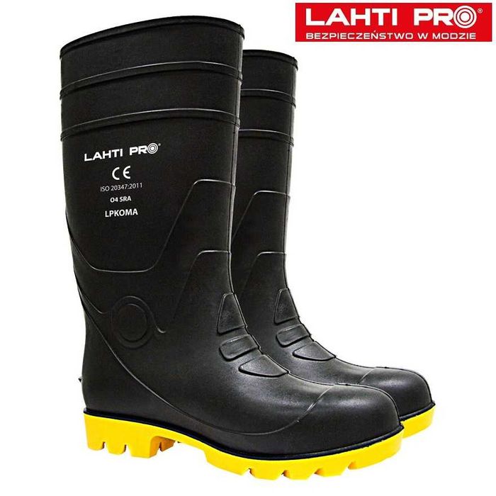 Obuwie Robocze Gumowce Kalosze Czarno Żółte 40-47 LAHTI PRO proline