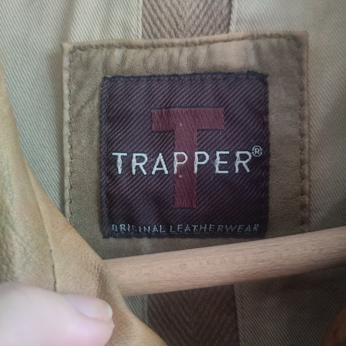 Męska skórzana kurtka TRAPPER – Styl Militarny/Pilotka – Rozmiar 48 (M)