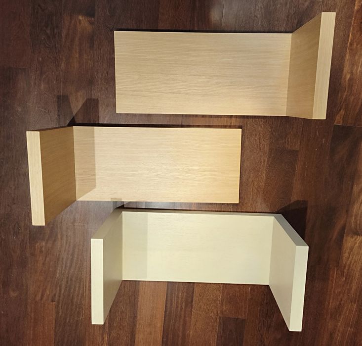 Cama individual dupla pinho e faia maciça + 3 prateleiras