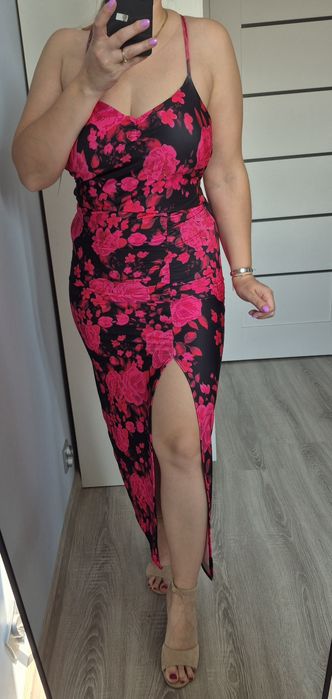 Sexy sukienka wiazanie na plecach wesele impreza