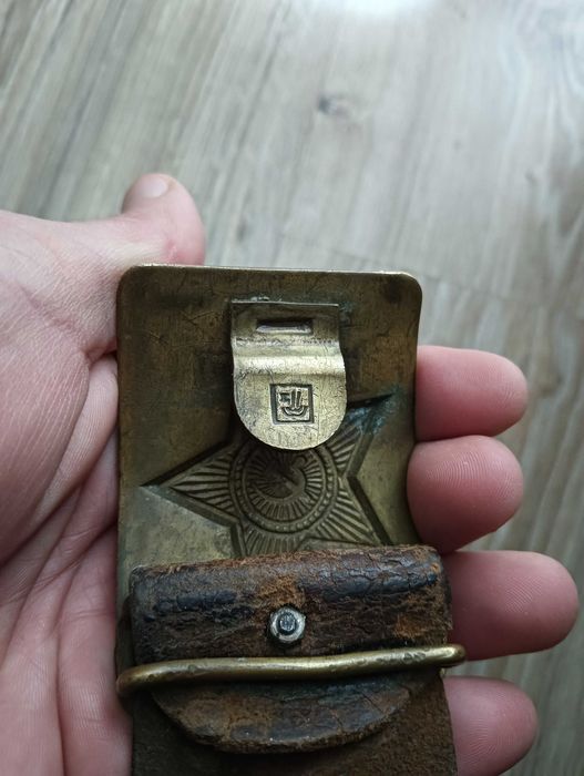 Oryginalny rzadki kolekcjonerski pas wojskowy ZSRR z gwiazdą