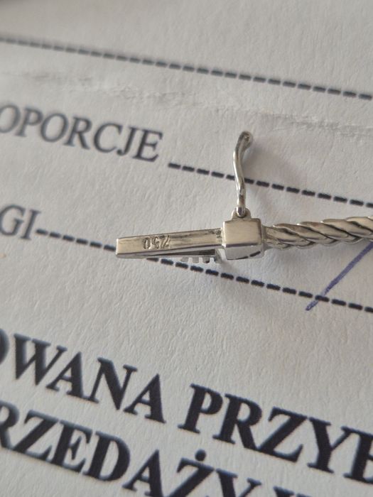Naszyjnik kolia z brylantami i szafirami
