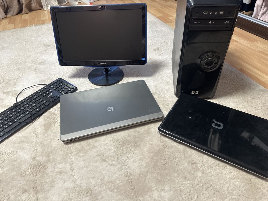 Пк+2 ноутбука +клавиутра + манитор