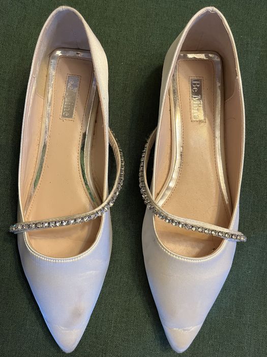 Buty baleriny slubne ecru