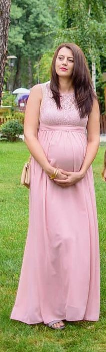 Вечірня сукня для вагітних максі на високий зріст