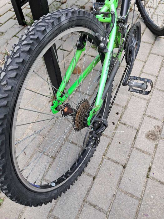 Rower dziecięcy 24 cale – amortyzator, 18 biegów, dobry stan