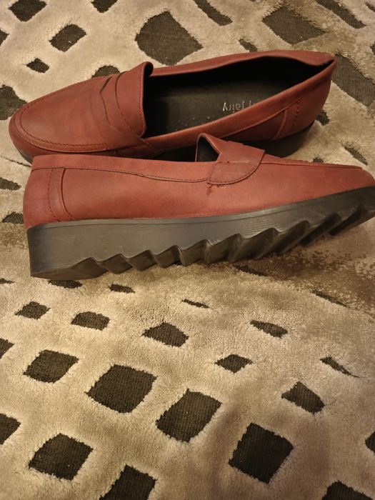Bordowe mokasyny 41