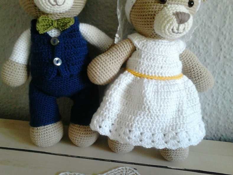 MISIE WESELNE szydełkowe polecają się na ślub :)