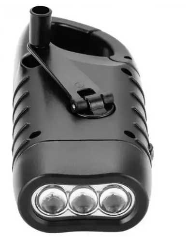 Ліхтарик з сонячною панеллю і динамою