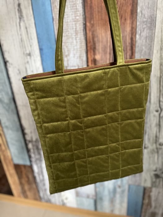 Torba shopper welurowa