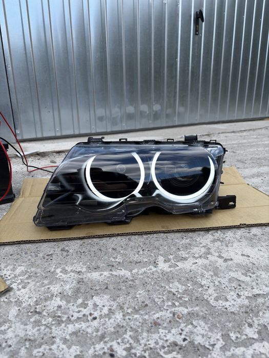BMW E46 Lampy BiLED BOSCH Coupe Cabrio Przedlift BLACK Ringi Cotton Regeneracja NOWE Piekne