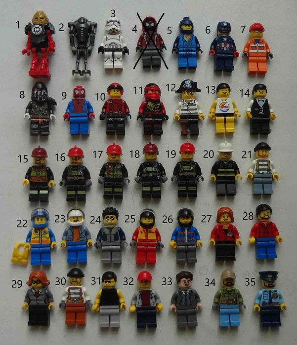Минифигурки LEGO Лего оригинал 35 штук разных