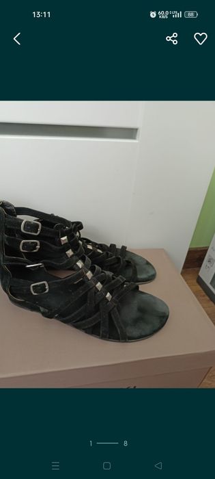 Sandały Vero moda skóra naturalna