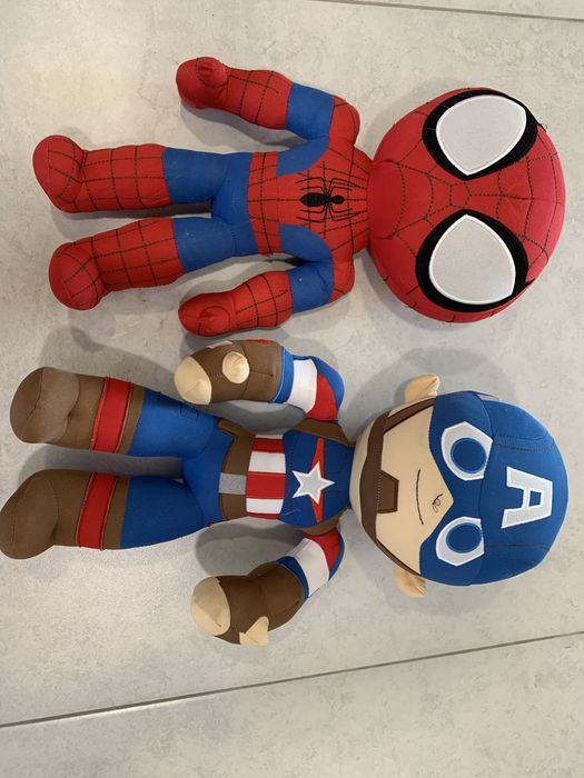 Мʼякі іграшки MARVEL  Людина -Павук  та Капітан -Америка.(ціна за 2шт.)