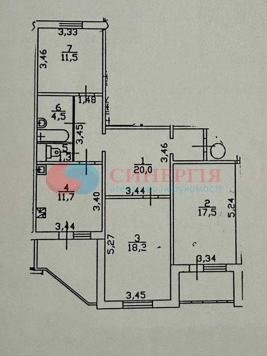 3-комнатная квартира по адресу ул. Лукьяненко Левка(Тимошенко) (площадь 93 м²) - Atlanta.ua - фото 18